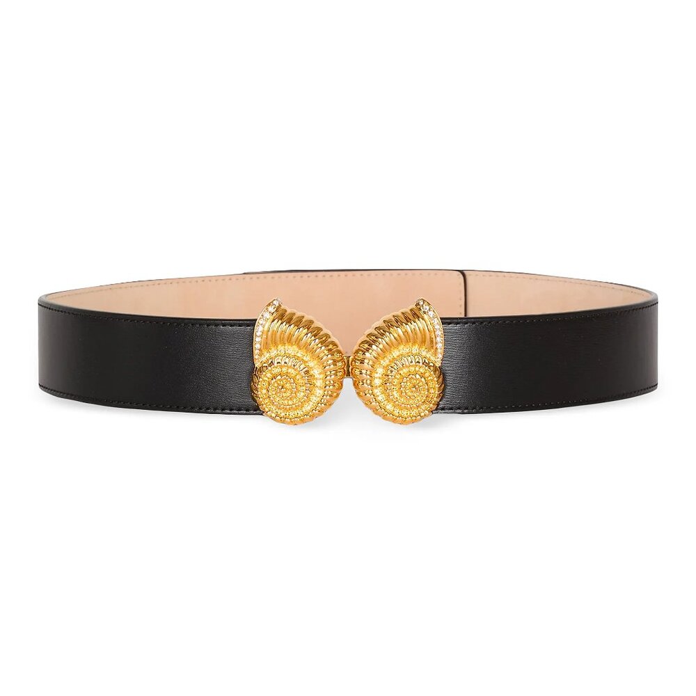 NWOT Balmain Double Snail Leather Belt